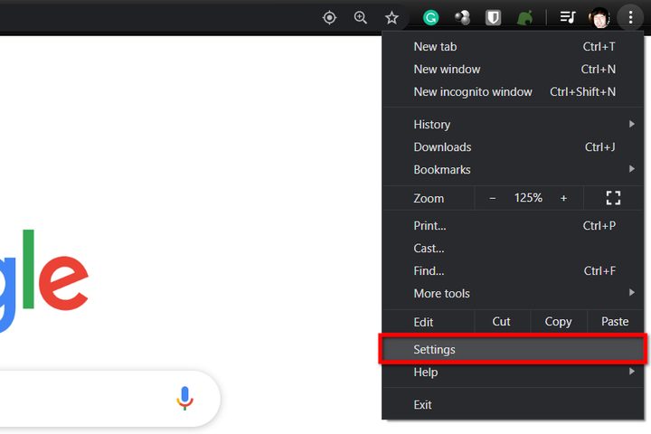 Access Chrome Settings