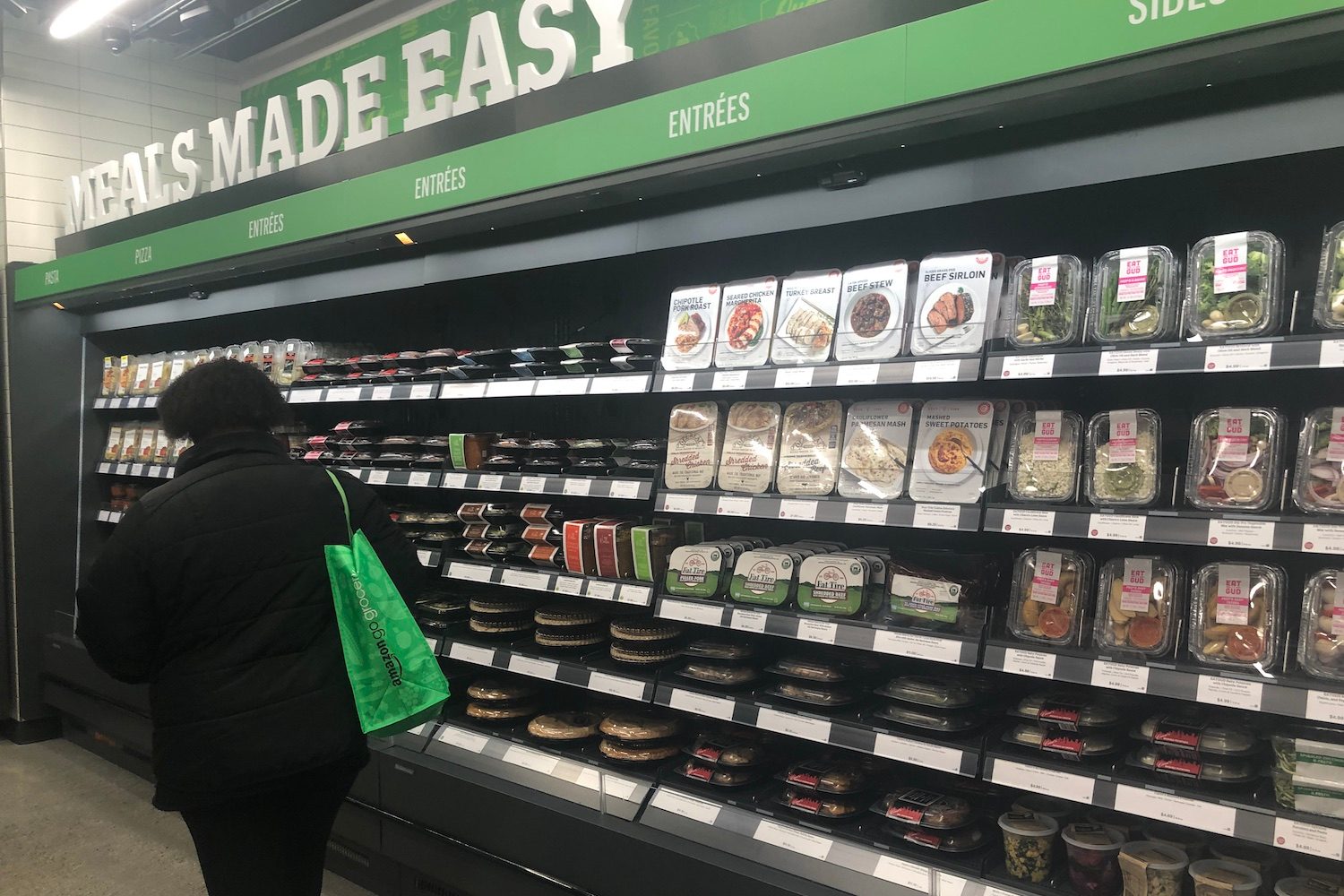 Amazon Go Grocery Store Prepared Foods Aisle