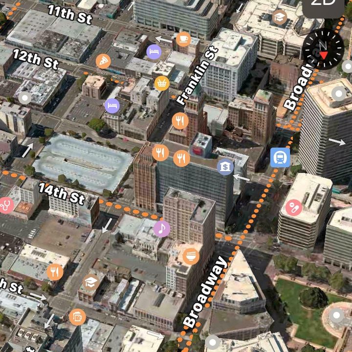 Updated Apple Maps interface
