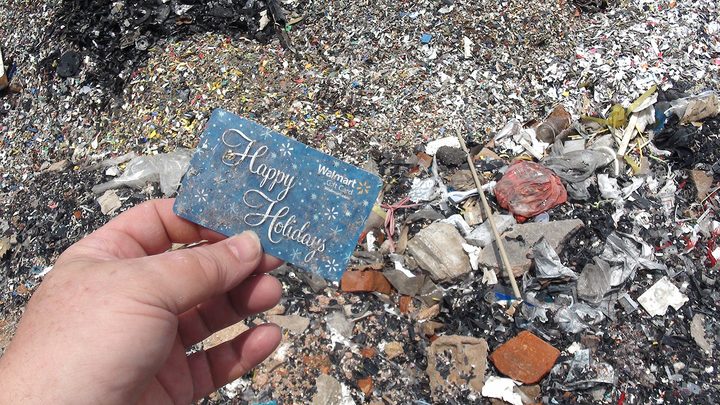 Wal-Mart gift card found in dump of e-waste