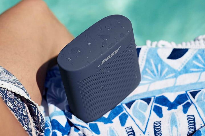 Bose SoundLink Color II next to a pool.