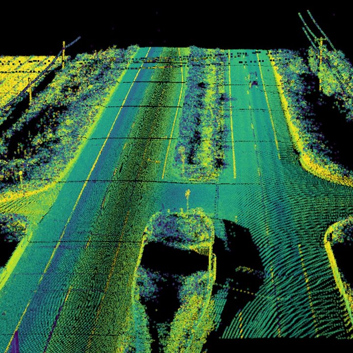 Map created from lidar sensors.