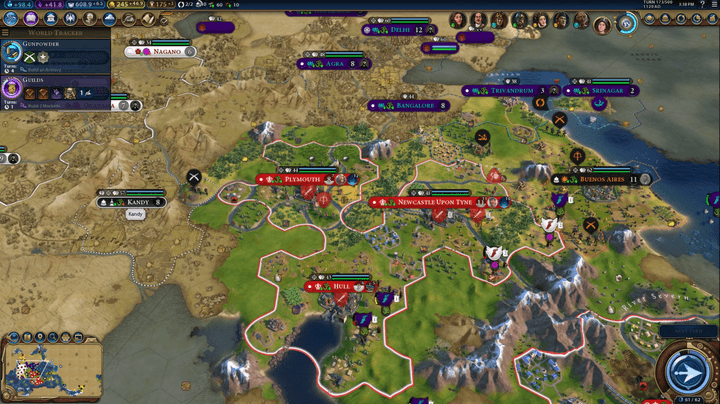 Sid Meier's Civilization VI gameplay.