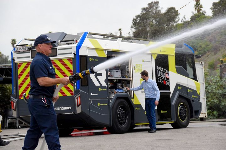 LAFD's electric fire truck.