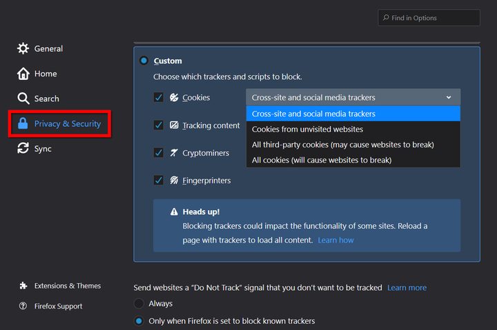Firefox Privacy and Security