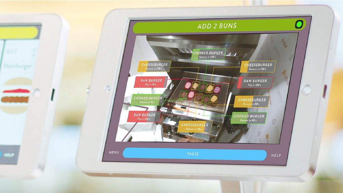 Flippy A.I. Screen analyzing a grill