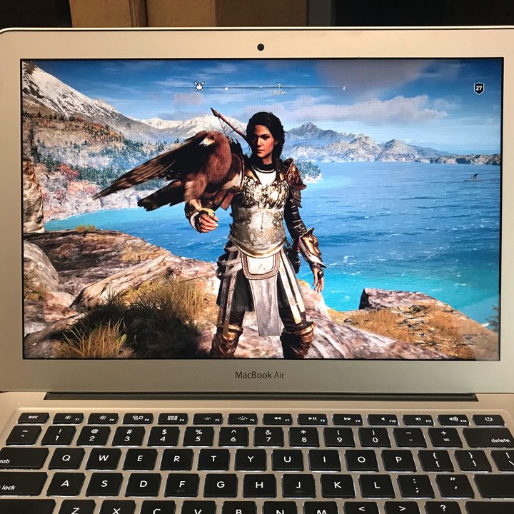 GeForce Now on a MacBook Air.