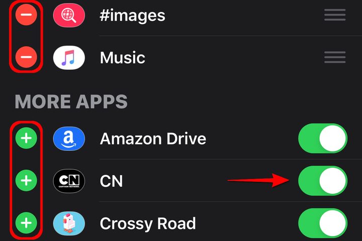 iMessages Edit App List