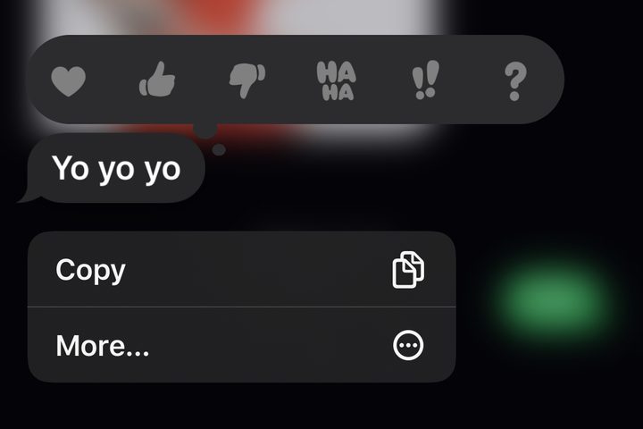 iMessages Reactions