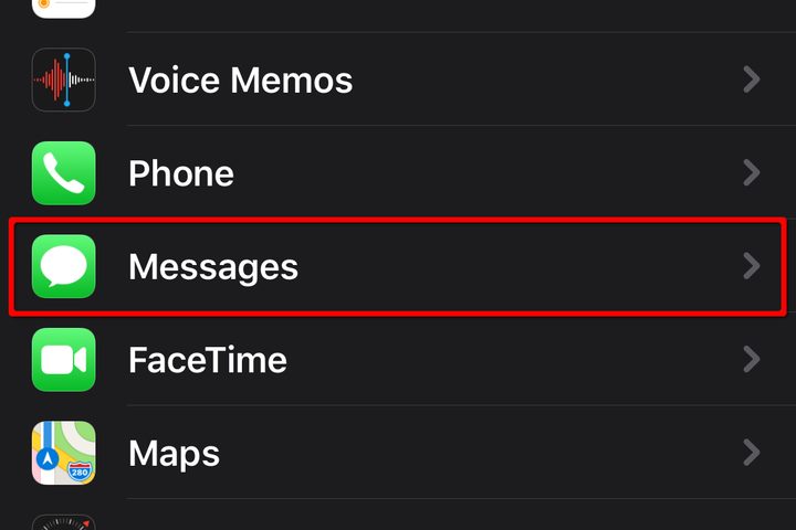 iPhone Messages Setting