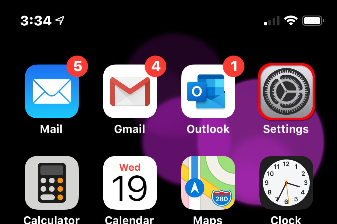 iPhone Settings App