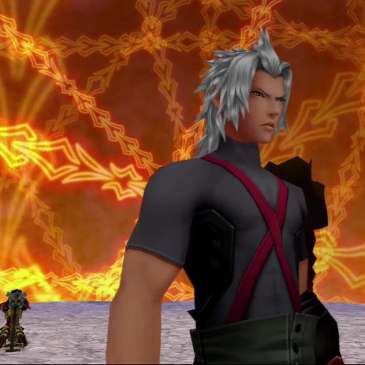 Tera speaking to someone off screen in Kingdom Hearts Birth By Sleep.