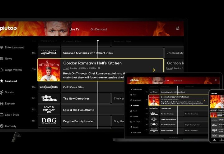 Pluto TV, best live TV streaming services.