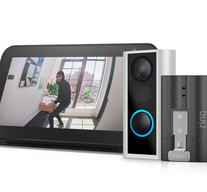 Ring Peephole Cam with Rechargeable Battery Pack and Echo Show 5