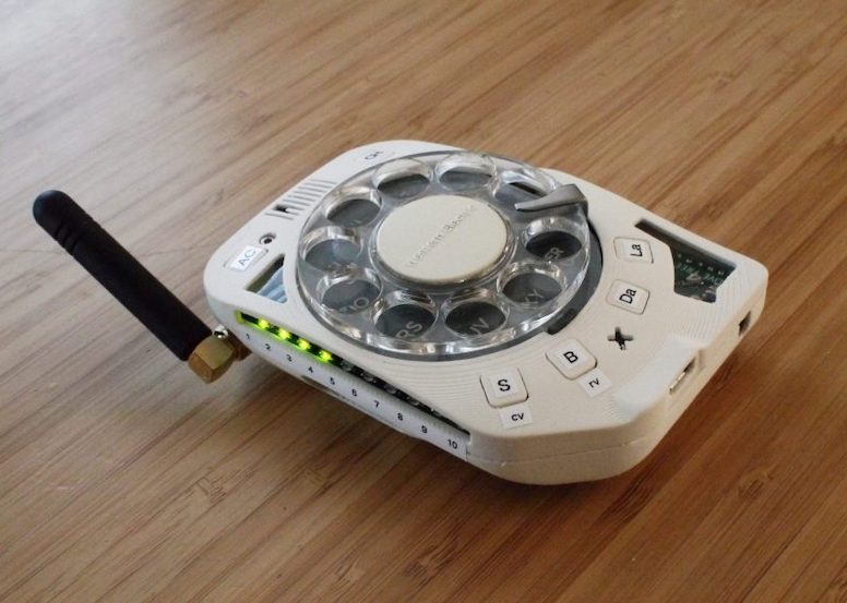 A rotary cell phone.
