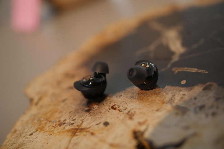 Samsung Galaxy Buds+ hands-on earbuds on table