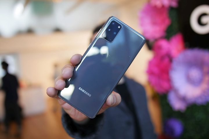 rear of Samsung Galaxy S20 Plus