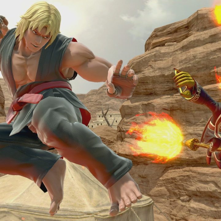Ken kicks Twin Rova in Super Smash Bros. Ultimate.