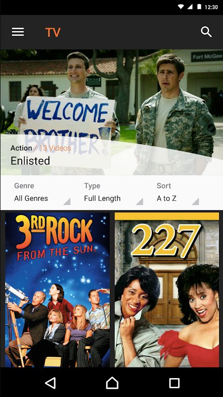 Choosing a free movie on Crackle.
