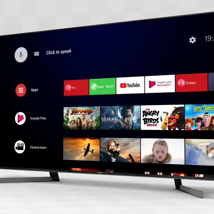 Sony Android TV home screen.