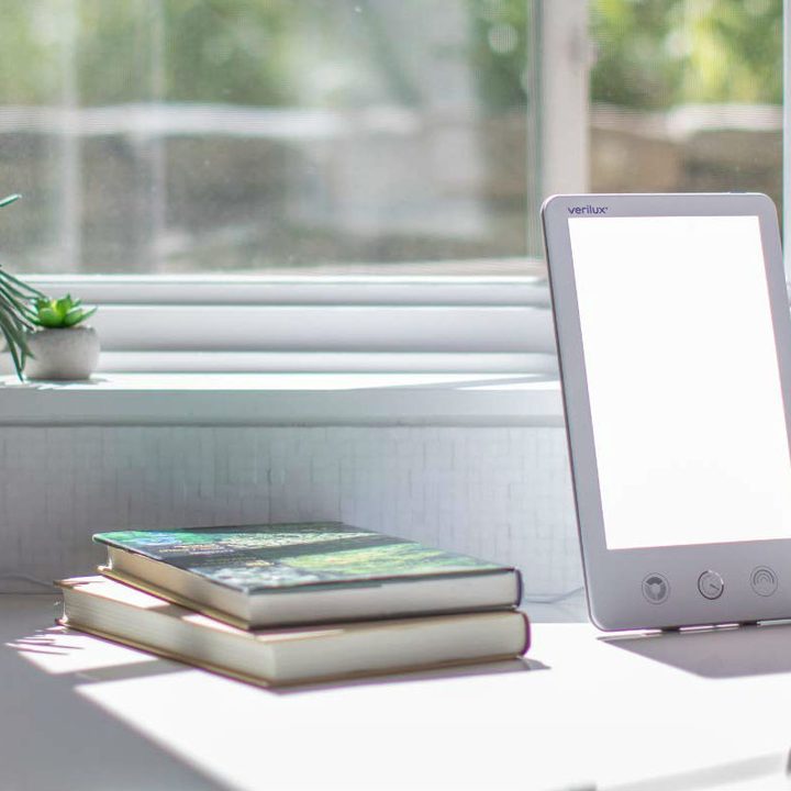 Verilux HappyLight Luxe desktop light.