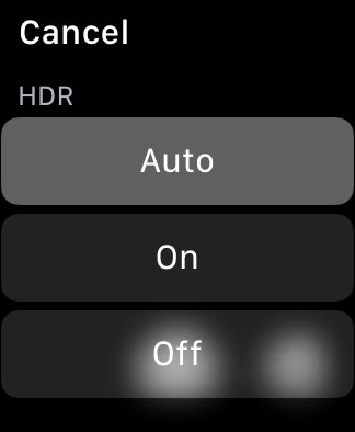 Apple Watch Camera Remote HDR mode.