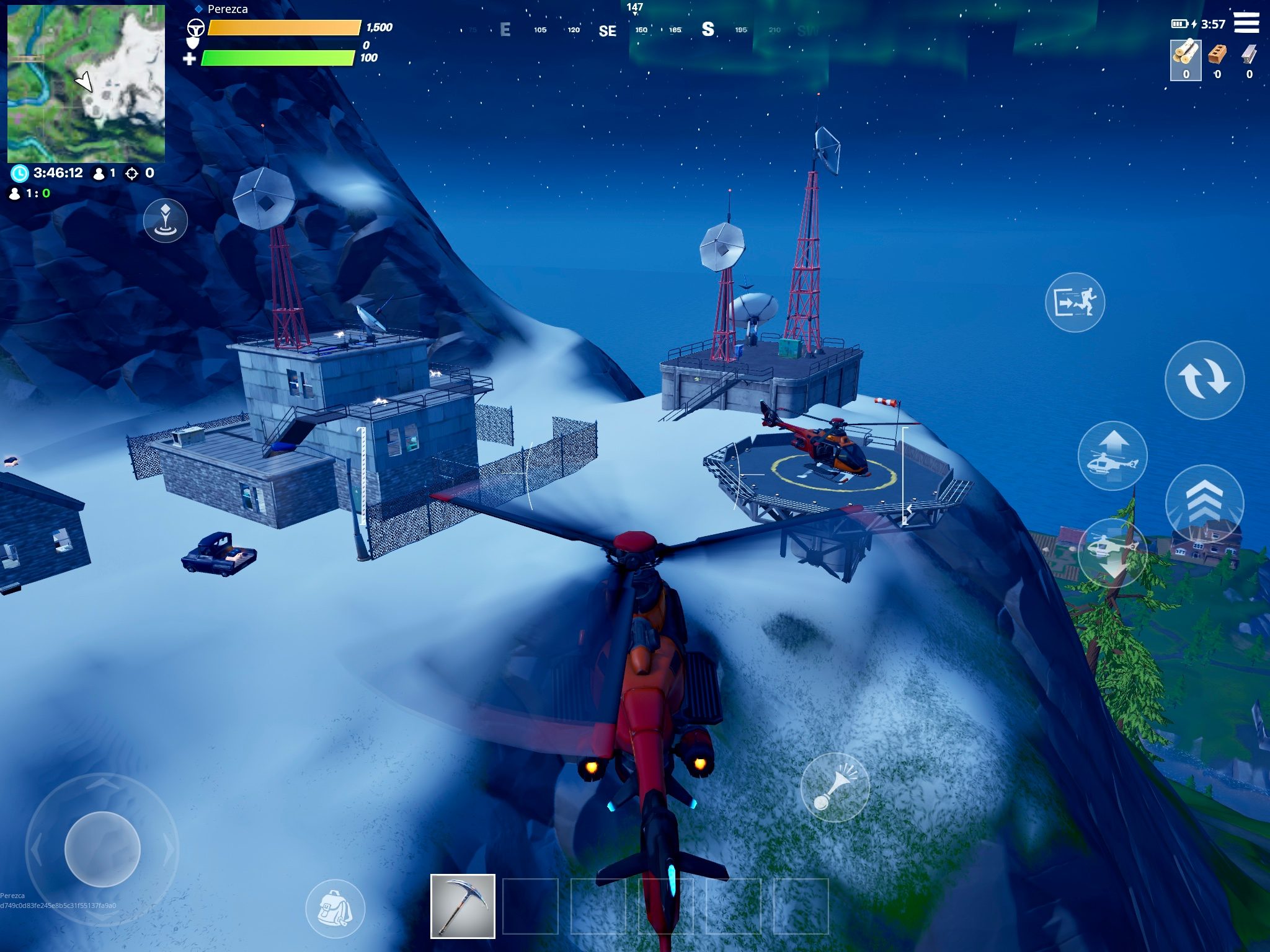 Fortnite mountains helicopter