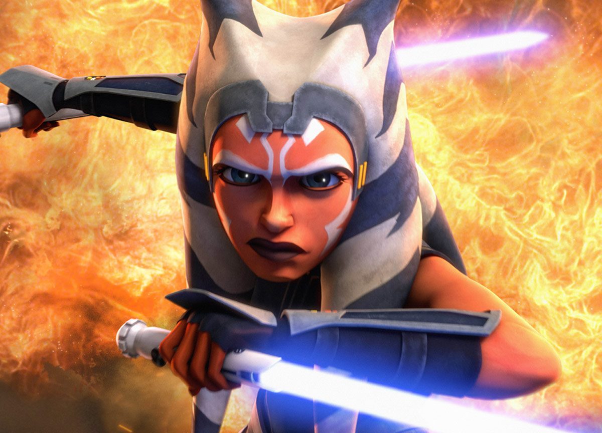 Asohka Tano still from season seven of The Clone Wars