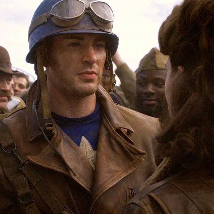 Chris Evans in Captain America.