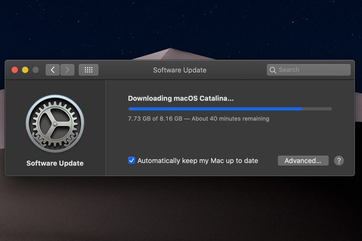 Downloading MacOS Catalina