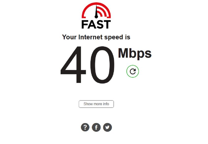 Fast internet speed test