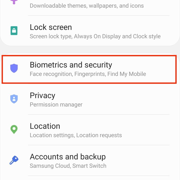 galaxy s20 ultra tips tricks settings biometrics setting