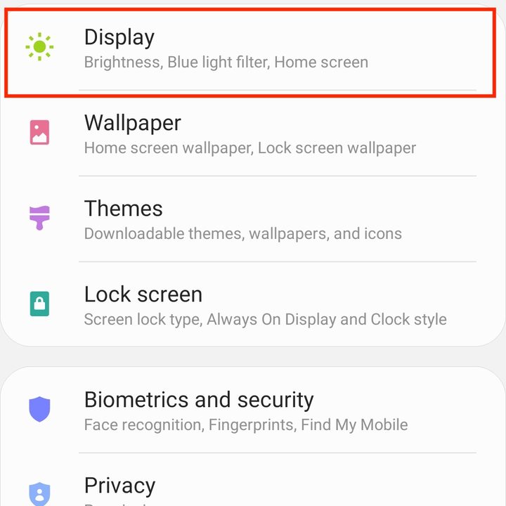 galaxy s20 ultra tips tricks settings display setting light
