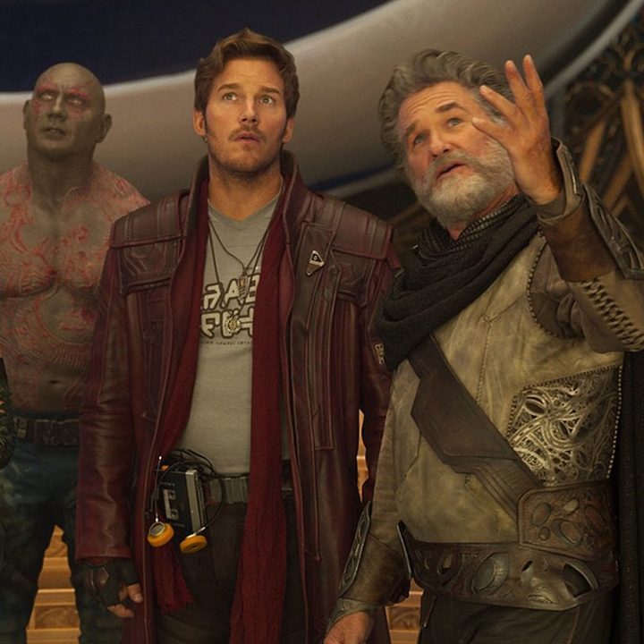 The Guardians of the Galaxy with Ego in Guardians of the Galaxy, Vol. 2.
