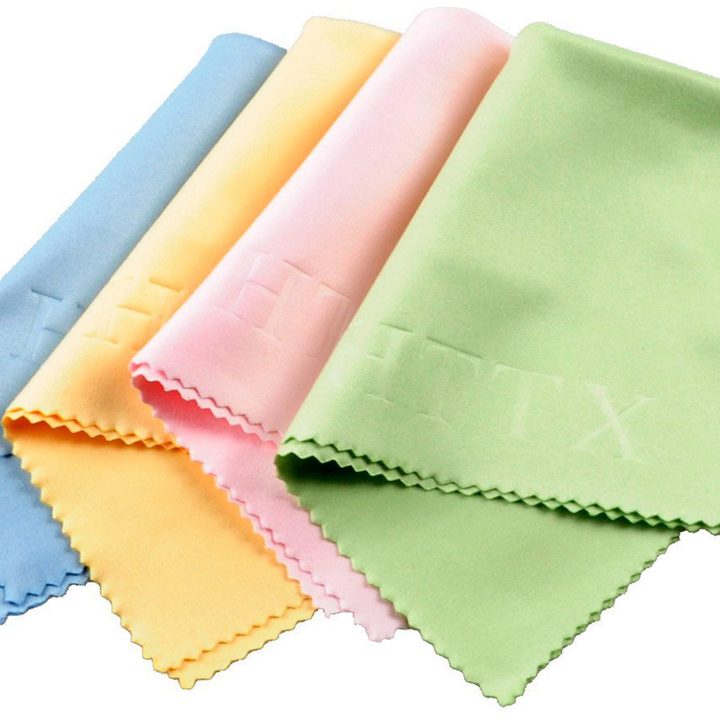 Colorful HTTX Microfiber Screen Cleaning Cloths.