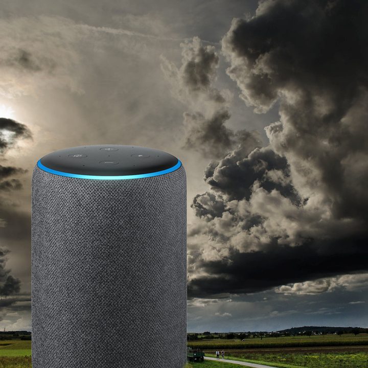 Alexa in a storm.