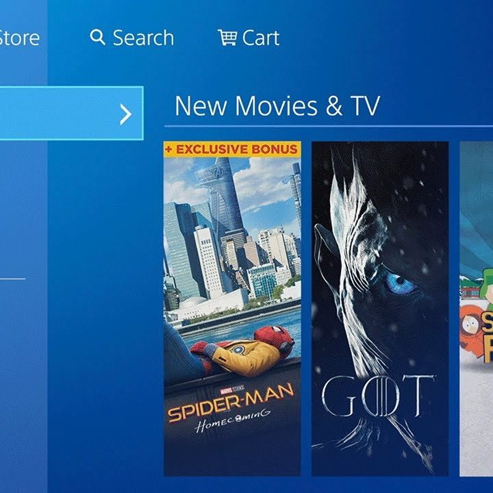 Sony PlayStation menu screen.