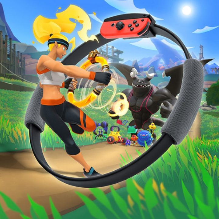 Ring Fit Adventure's hero uses the ring-con in promo art.