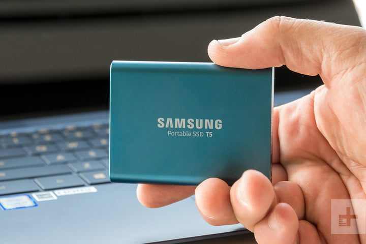 The Samsung T5 Portable SSD in Alluring Blue color option.