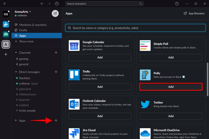 Slack Add Polly App