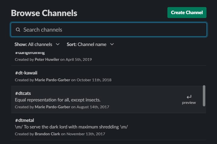Slack Join Channel