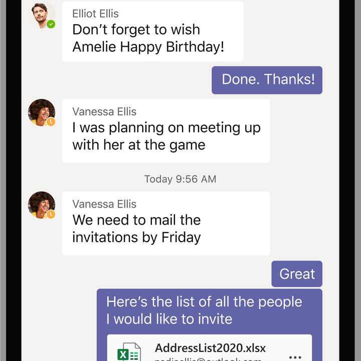 microsoft 365 personal teams for family collaboration on iphone