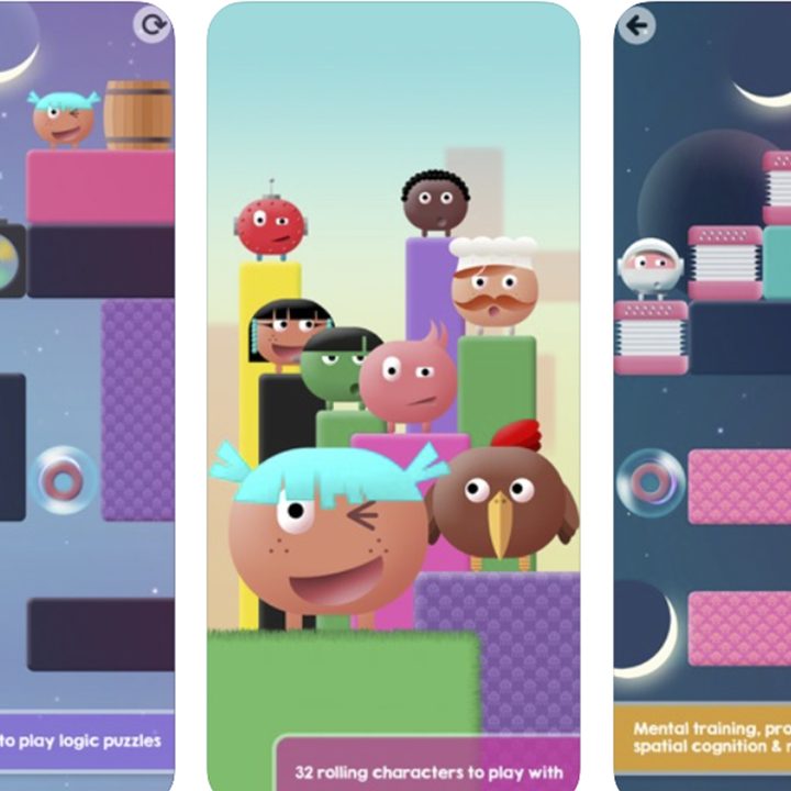 Thinkrolls 2 game puzzles featuring cartoons.
