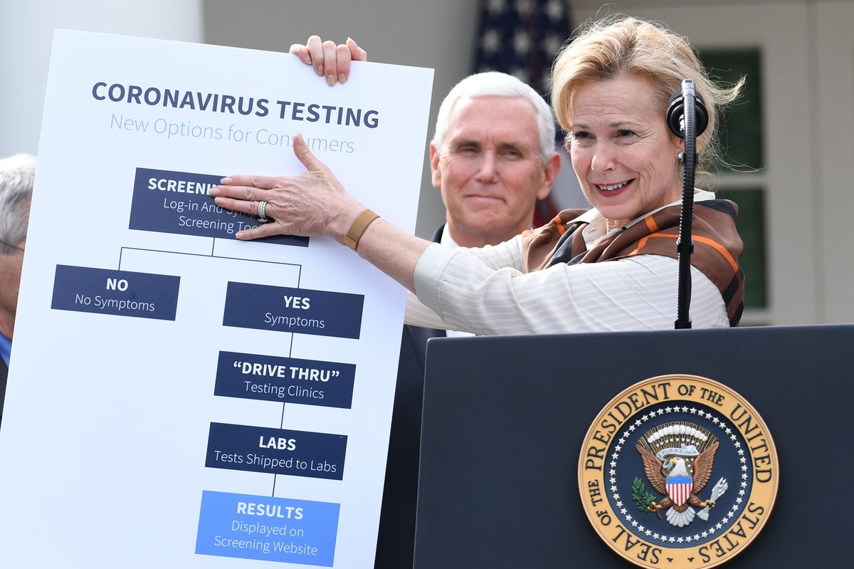 Dr Deborah Birx at Trump's press conference
