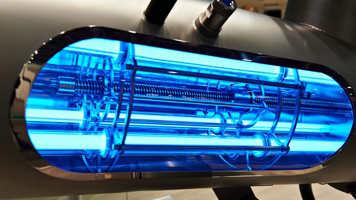 An industrial UV lamp