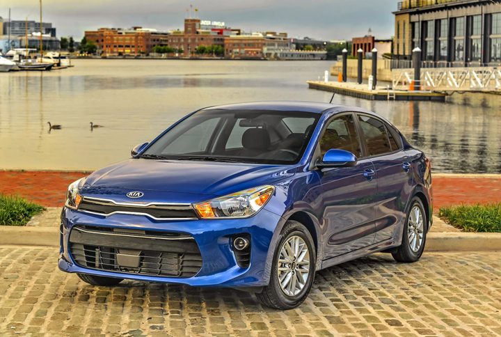 2020 Kia Rio front three quarter view