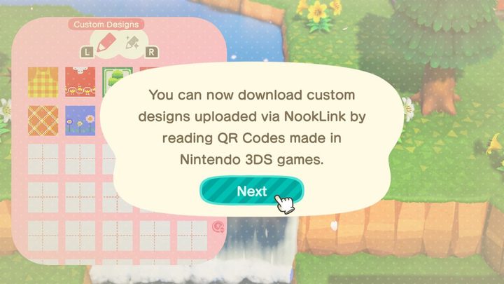 Animal Crossing 3DS import screen