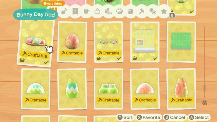 Animal Crossing New Horizons Bunny Day recipes