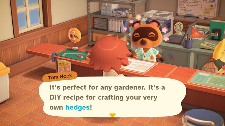 Animal Crossing nature day hedge recipe location