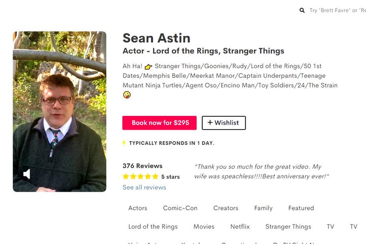 Cameo Marketplace and Sean Astin